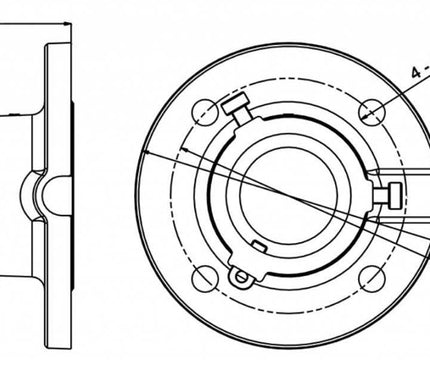 Hikvision Hikvision DS-1663ZJ BEUGEL PTZ DOME Plafondsteun 57mm