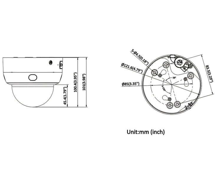 Hikvision Hikvision DS-2CD2143G2-LIPTRZS2UY Zwart 4MP PTRZ Dome PtP 2.8/4mm Lens