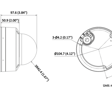 Hikvision Hikvision DS-2CD2186G2H-ISU 8MP/4K DarkFighter AcuSense Dome Kamera, PoE, Mikrofon