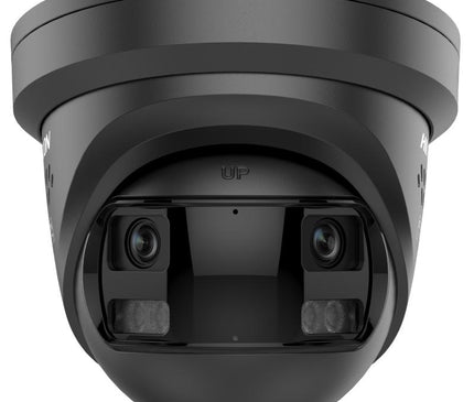 Hikvision DS-2CD23127G3P-LIS2UY/SL Noir, caméra 12 MP à 180 degrés, double objectif, ColorVu 3.0, PoE