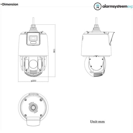 Hikvision Hikvision DS-2SE7C425MW-AEB(14F1)(P3), 4MP Double caméra avec zoom PTZ 25X et caméra fixe en un.