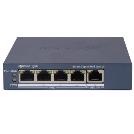 Hikvision Hikvision DS-3E1505P-EI, 5-Port Smart Switch mit 4x PoE, 1000Mb/Gigabit