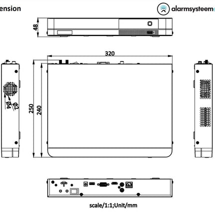 Hikvision Hikvision DS-7604NI-K1/4G NVR 4 channels 4K with HDMI and 4G