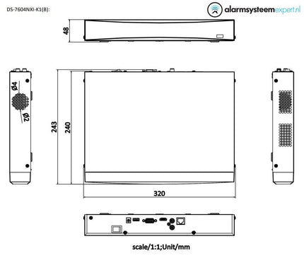 Hikvision Hikvision DS-7604NXI-K1 4 channels 4K without POE