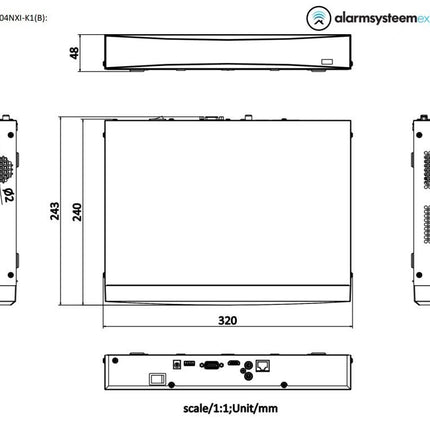 Hikvision Hikvision DS-7604NXI-K1 4 channels 4K without POE