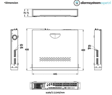 Hikvision Hikvision DS-7732NI-M4/24P 32 kanaals 24x POE aansluitingen, 4K