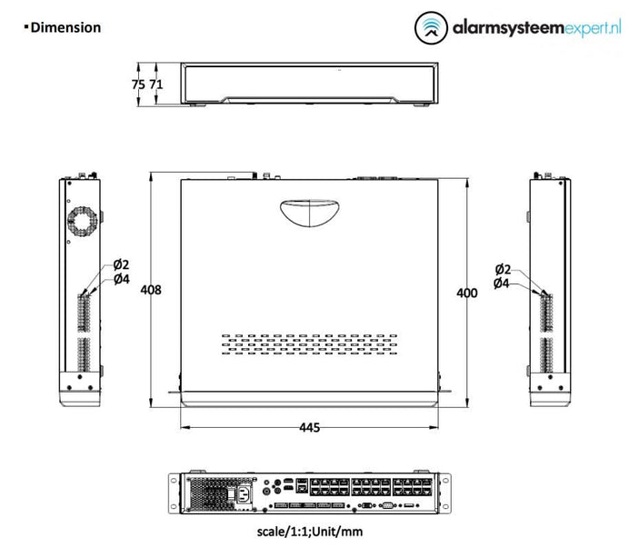 Hikvision DS-7732NI-M4/24P 32 Kanal 24x POE Verbindungen, 4K