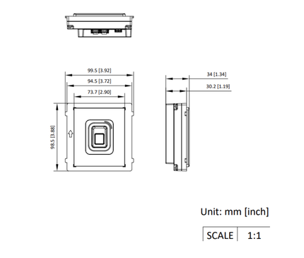 Hikvision Hikvision DS-KD-MFB-S, module de lecture d'empreintes digitales et de cartes en acier inoxydable