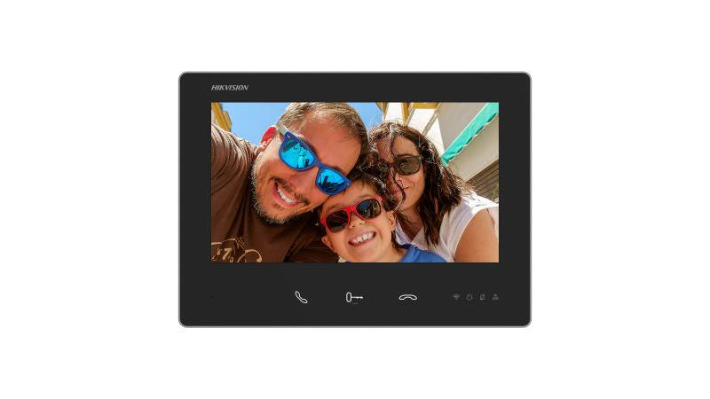 Hikvision Hikvision DS-KH7300EY-WTE2, 2-Wire Modular intercom, black indoor station, WiFi