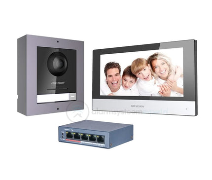 Hikvision Hikvision DS-KIS602 KIT complet d'interphonie avec commutateur PoE