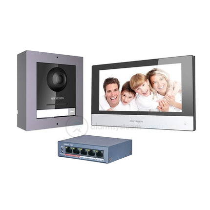 Hikvision Hikvision DS-KIS602 Komplettes Intercom KIT mit PoE Switch