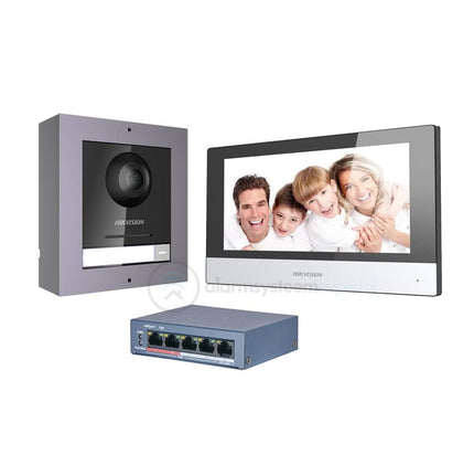 Hikvision Hikvision DS-KIS602 Komplettes Intercom KIT mit PoE Switch