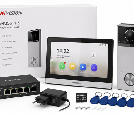 Hikvision Hikvision DS-KIS611-S, Video-Intercom kit DS-KH6350-WTE1, DS-KV6114-MWBE1