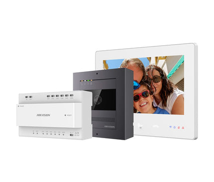 Hikvision Hikvision DS-KIS704EY Interphone vidéo 2-Wire Full HD Aluminium 2-Wire Set