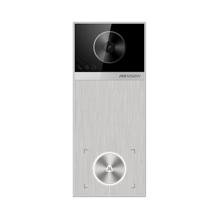 Hikvision Hikvision DS-KV6114-MWBE1, Sonnette vidéo, WiFi/PoE, slot Micro SD, angle de vue 150gr (boîtier métallique)