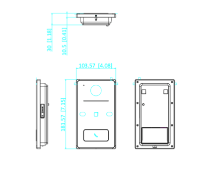 Hikvision Hikvision DS-KV6133-WME1 video doorbell Stand-alone and/or modular, PoE/12 Volt + WiFi