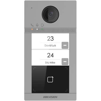 Hikvision Hikvision DS-KV8213-WME1 Encastré 2 poussoirs de sonnette illumination IR PoE 12v