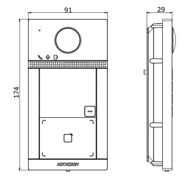 Alarm SystemExpert.nl Alarm SystemExpert.nl DS-KV8213-WME1 UPDATED 2 Button Full HD PoE