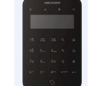 Hikvision Hikvision DS-PK1-LT-WE Draadloos LCD Keypad + Tag Reader Zwart
