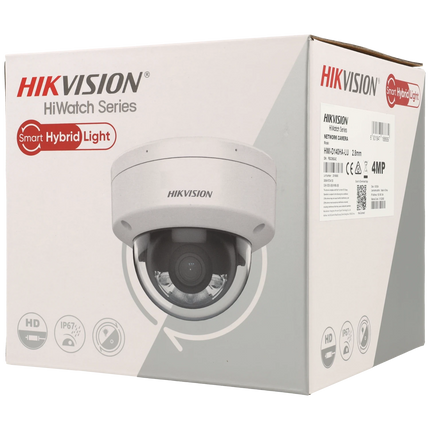 Hikvision HWI-D140HA-LUC, 4Mp 2.8mm, Smart Hybrid Light, PoE, double microphone intégré
