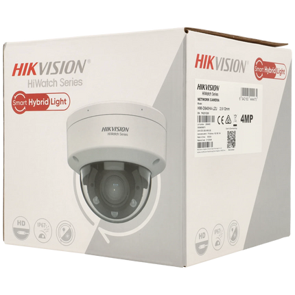 Hikvision HWI-D640HA-LZU, caméra dôme 4MP, zoom optique 2.8mm-12mm, PoE, Smart Hybrid Lights, 2x Mic.