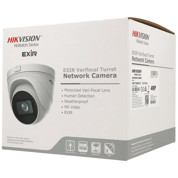 Hikvision Hikvision HWI-T640HA-Z 4MP motorzoomlens Turret camera, PoE, Micro SD slot, IR, Acusense