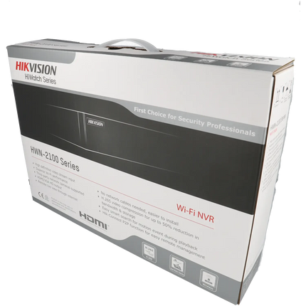 Hikvision Hikvision HWN-2108MH-W, 8 Kanaals WiFi NVR, Zonder PoE, Max 4MP camera's