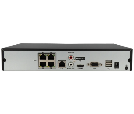 Hikvision Hikvision HWN-4104MH-4P, 4 Kanaals 8Mp/4K NVR, 4x PoE