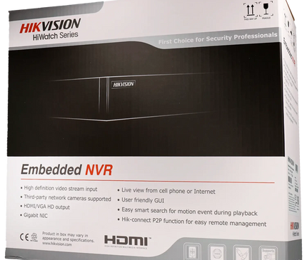 Hikvision Hikvision HWN-4104MH-4P, 4 Kanaals 8Mp/4K NVR, 4x PoE
