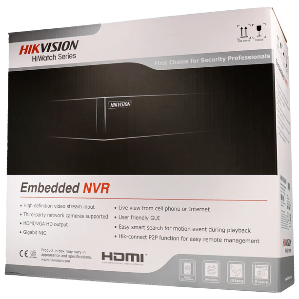 Hikvision Hikvision HWN-4104MH-4P, 4 Channel 8Mp/4K NVR, 4x PoE