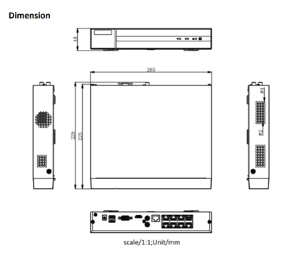 Hikvision Hikvision HWN-4108MH-8P, 8 Channel 8Mp/4K NVR, 8x PoE