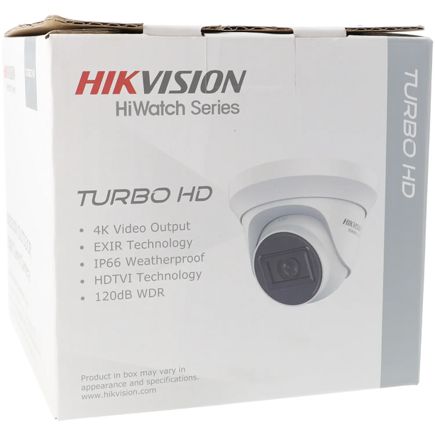 Hikvision Hikvision HWT-T281-M, 8MP/4K, Mini Turret Camera, IR, 4 in 1 video output coax
