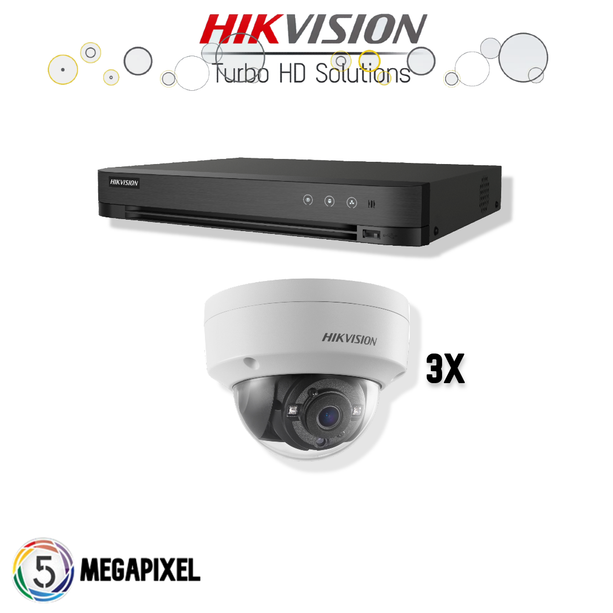 Hikvision Hikvision Turbo HD Set | 3x Dome | 5 Megapixel
