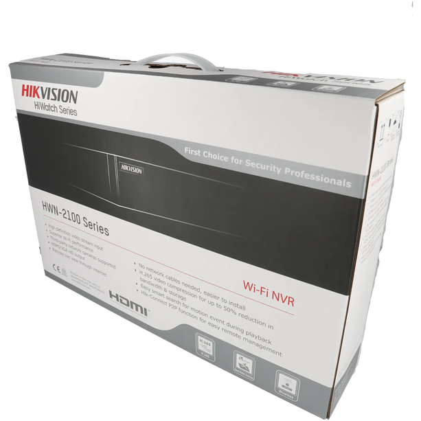 Hikvision HWN-2108MH-W, 8 Kanaals WiFi NVR, Zonder PoE, Max 4MP camera's