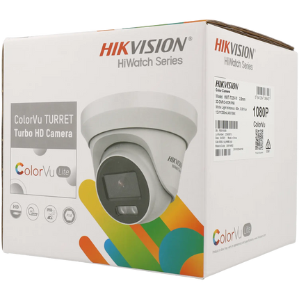 Hikvision HWT-T229-M, 2MP, Mini-Turret, ColorVu, Turbo HD, 4 in 1 video output coax