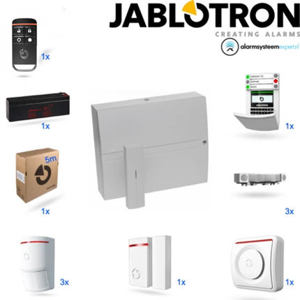 Jablotron JA103KR zonder GSM module + LAN Draadloos alarmsysteem KIT (C)