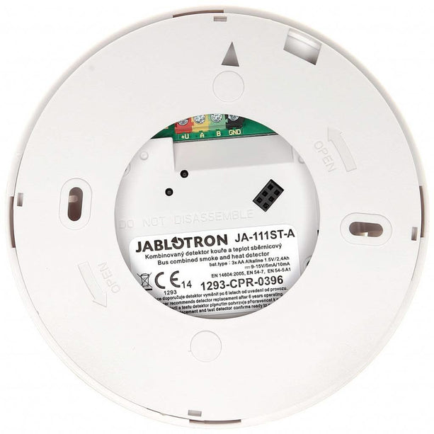 Jablotron Jablotron JA-111ST-A BUS gecombineerde rook- en hitte detector met brand en inbraaksirene