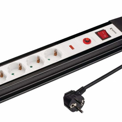 König Overspanningsbeveiligde Stekkerdoos Pro-Line 4-Wegs 3.00 m - Geaard