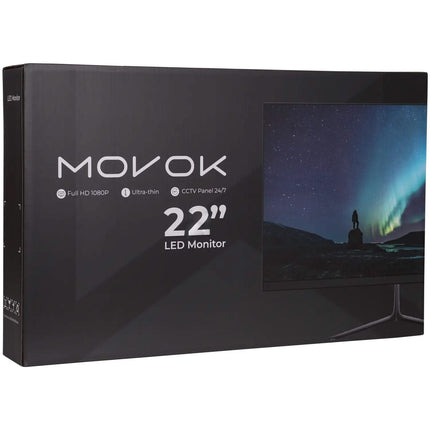 Movok Full HD LED monitor 22 inches with 2 speakers