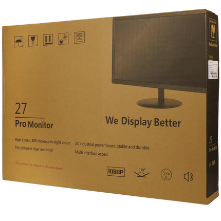 Movok Full HD LED monitor 27 inches with 2 speakers