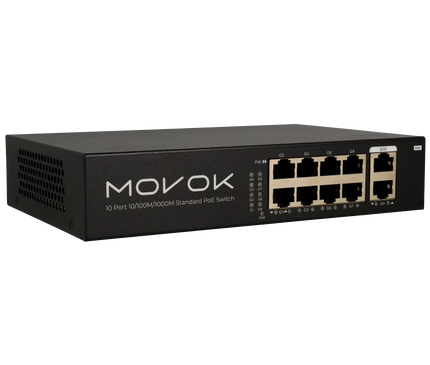 Movok Movok 10 Poorts PoE Switch, 100m PoE