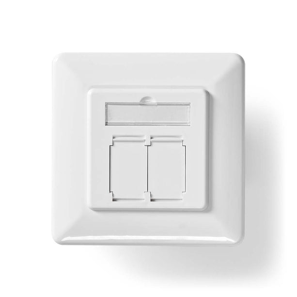 Nedis Nedis Netwerk Wanddoos inbouw,  2 poorten CAT6 Wit