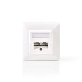 Nedis Nedis Network Wall Box up and built-in, 2 ports CAT6 White