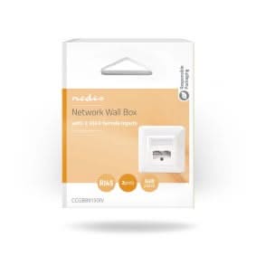 Nedis Nedis Network Wall Box up and built-in, 2 ports CAT6 White