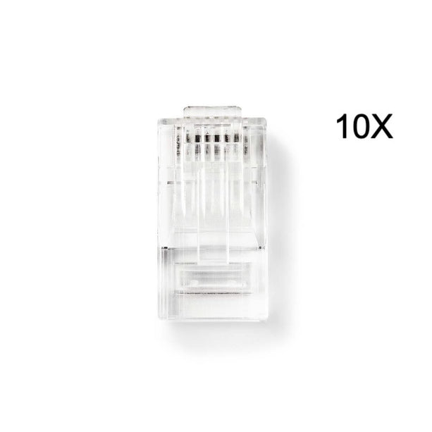Nedis Nedis RJ45 Connector CAT6, Gold-plated 10 Pieces, Solid Conductor