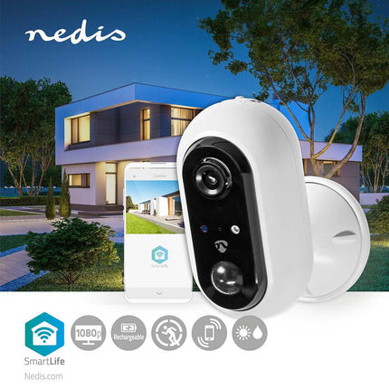 Nedis Nedis SmartLife Camera pour l'extérieur Wi-Fi Full HD IP65 Cloud / MicroSD