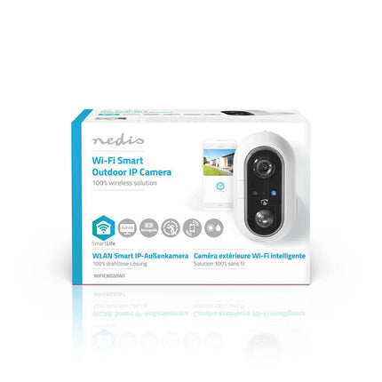 Nedis Nedis SmartLife Camera pour l'extérieur Wi-Fi Full HD IP65 Cloud / MicroSD