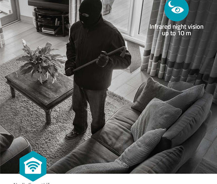 Nedis Nedis Wi-Fi Smart IP Camera HD Pan Tilt Function