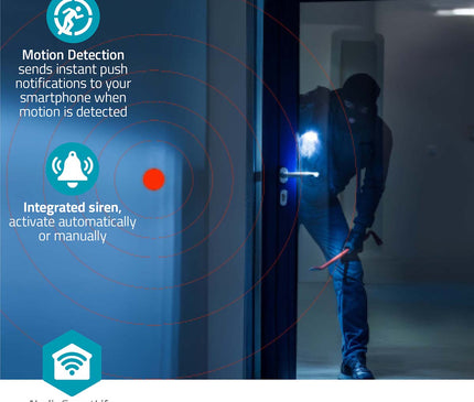 Nedis Nedis Wi-Fi Smart IP Camera HD Pan Tilt Function