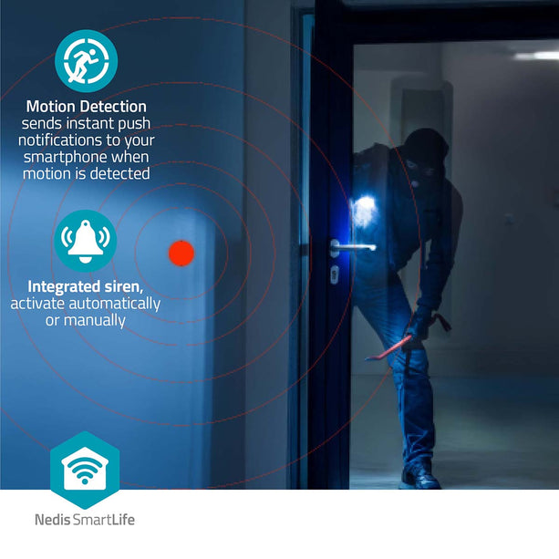 Nedis Nedis Wi-Fi Smart IP-Camera HD Pan Tilt Functie